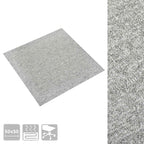Tappeto 20 pcs Grigio chiaro 50 x 50 cm 100% Polipropilene
