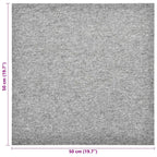 Tappeto 20 pcs Grigio chiaro 50 x 50 cm 100% Polipropilene