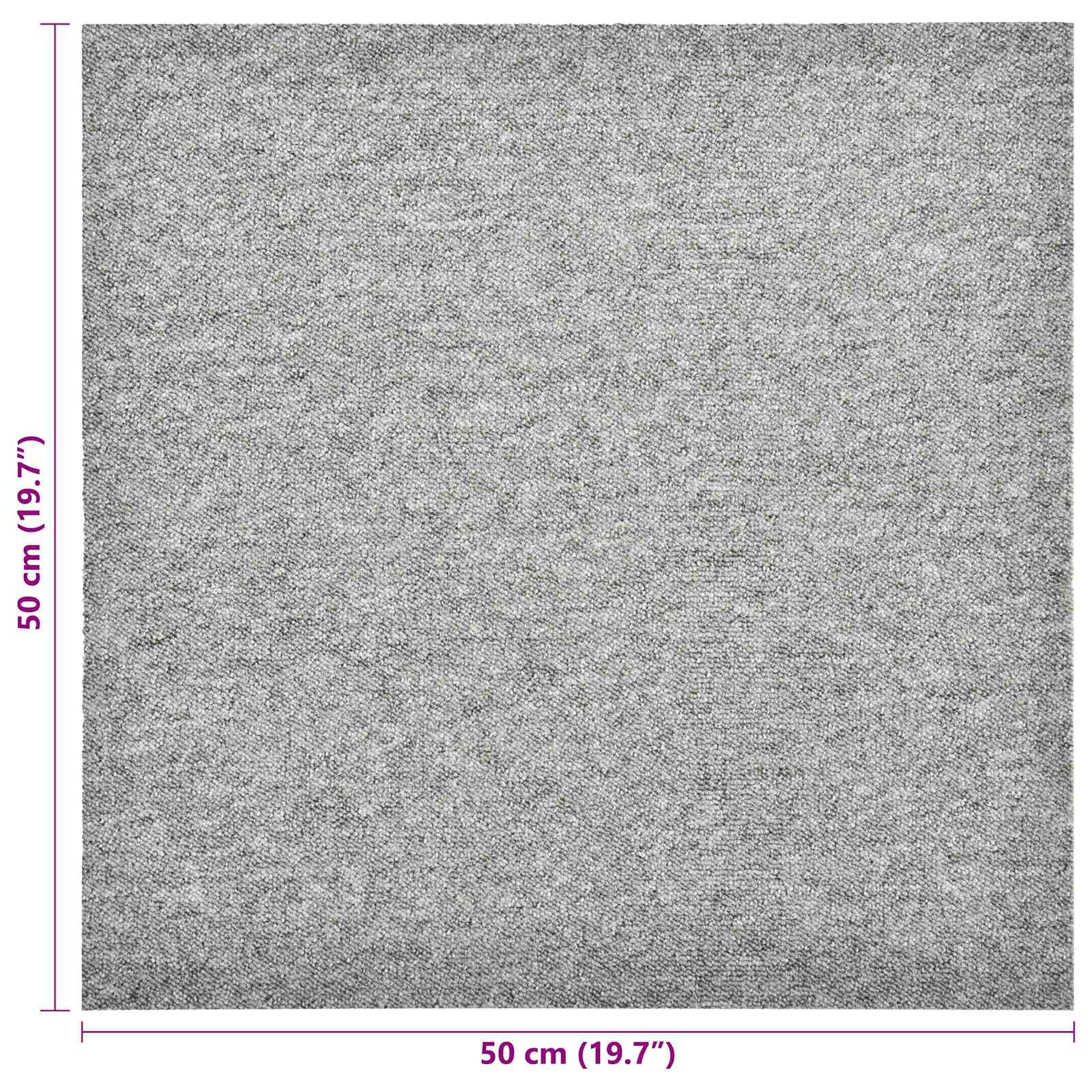 Tappeto 20 pcs Grigio chiaro 50 x 50 cm 100% Polipropilene