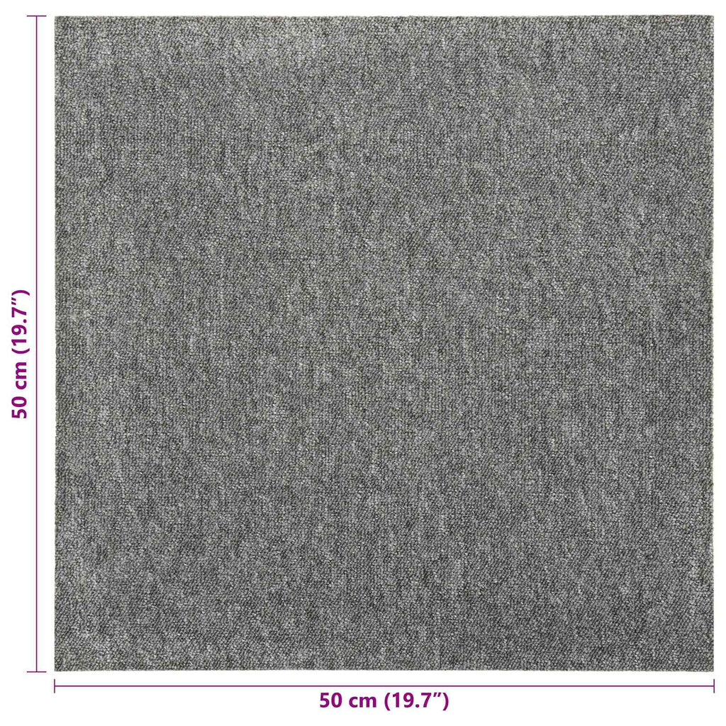 Tappeto 20 pcs Grigio 50 x 50 cm 100% Polipropilene