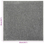 Tappeto 20 pcs Grigio 50 x 50 cm 100% Polipropilene