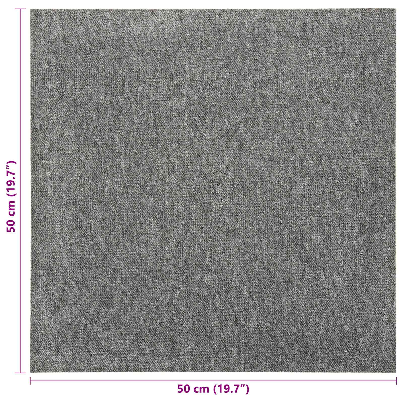Tappeto 20 pcs Grigio 50 x 50 cm 100% Polipropilene