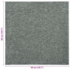 Tappeto 20 pcs Verde 50 x 50 cm 100% Polipropilene