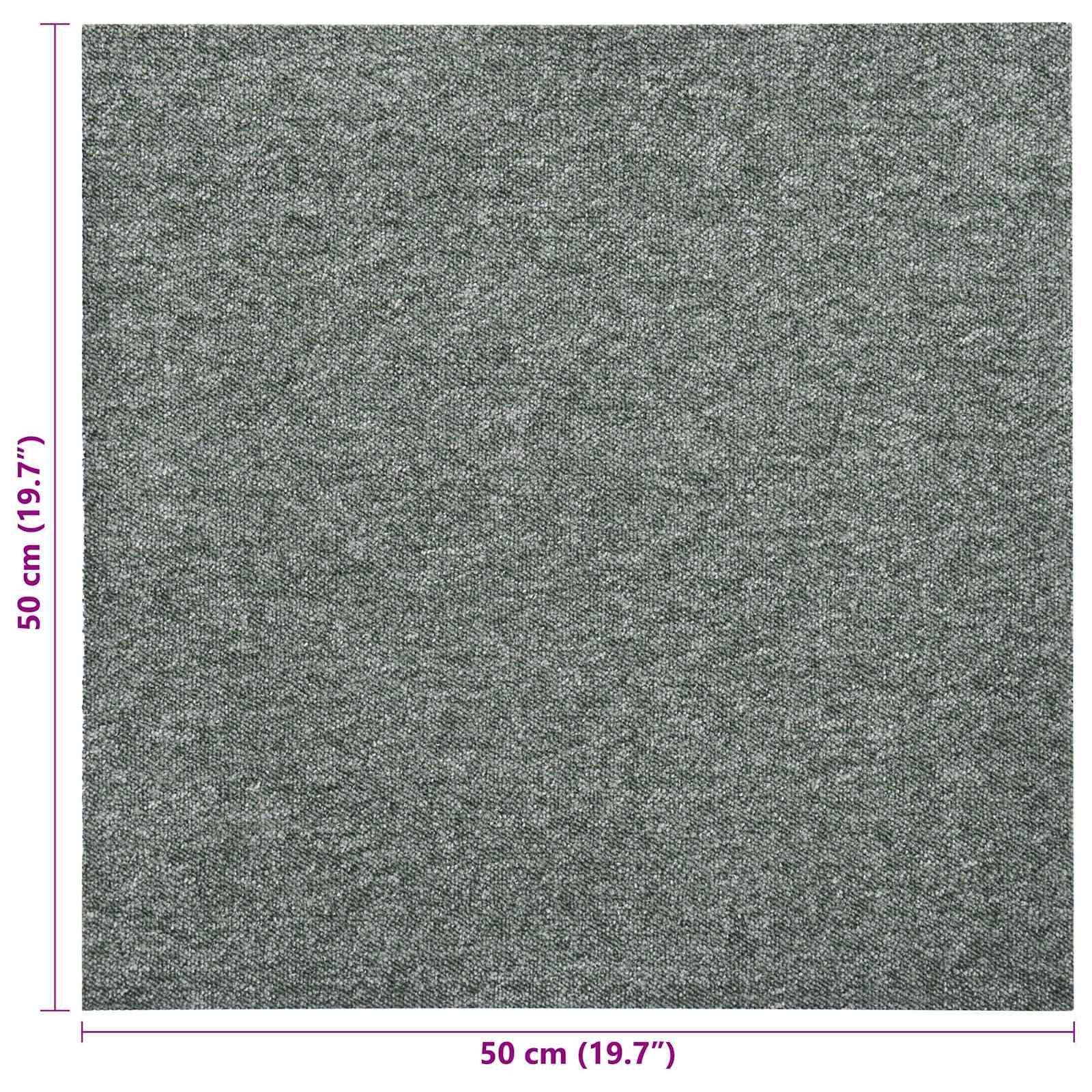 Tappeto 20 pcs Verde 50 x 50 cm 100% Polipropilene