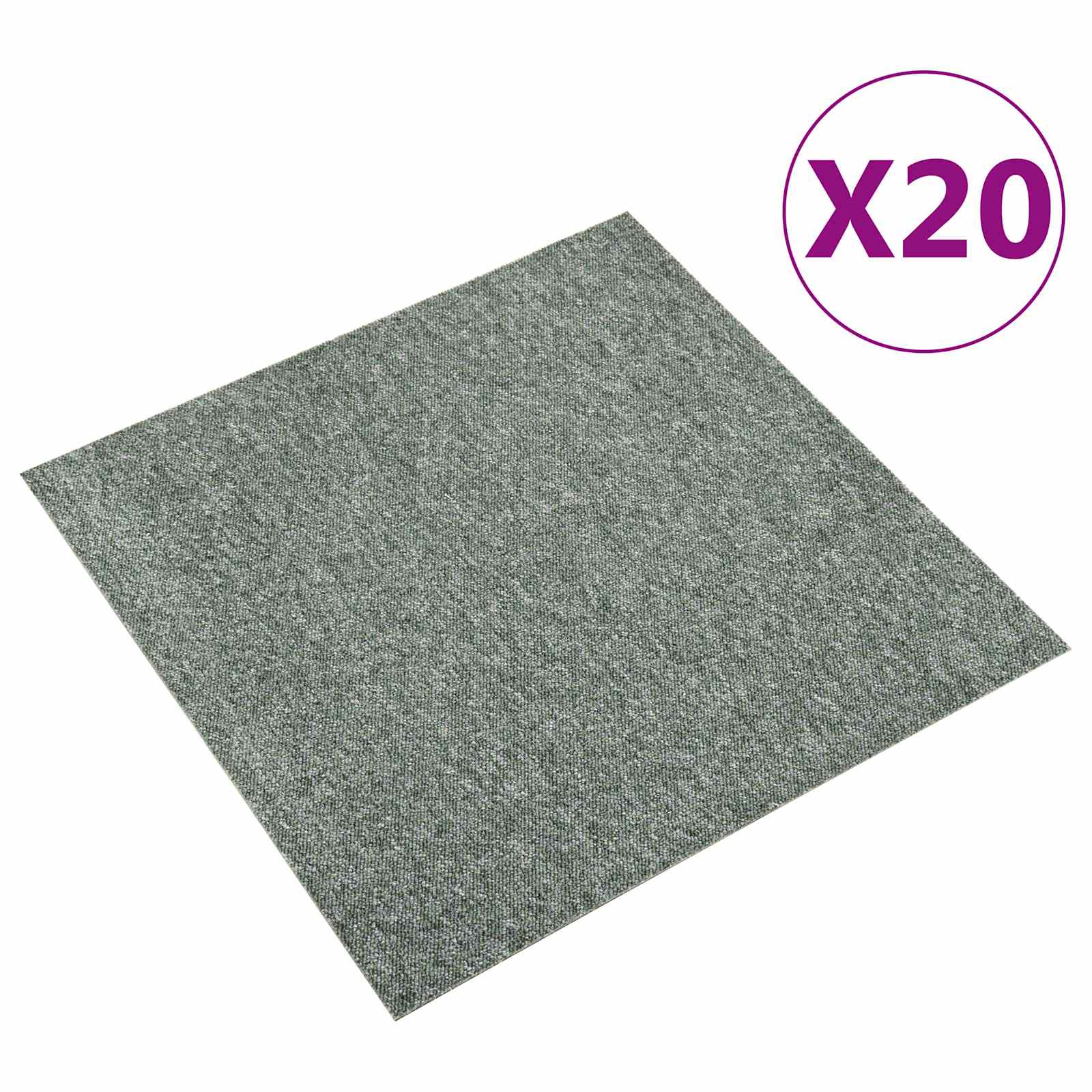 Tappeto 20 pcs Verde 50 x 50 cm 100% Polipropilene
