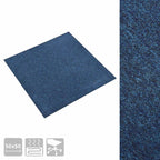 Tappeto 20 pcs Blu Scuro 50 x 50 cm 100% Polipropilene
