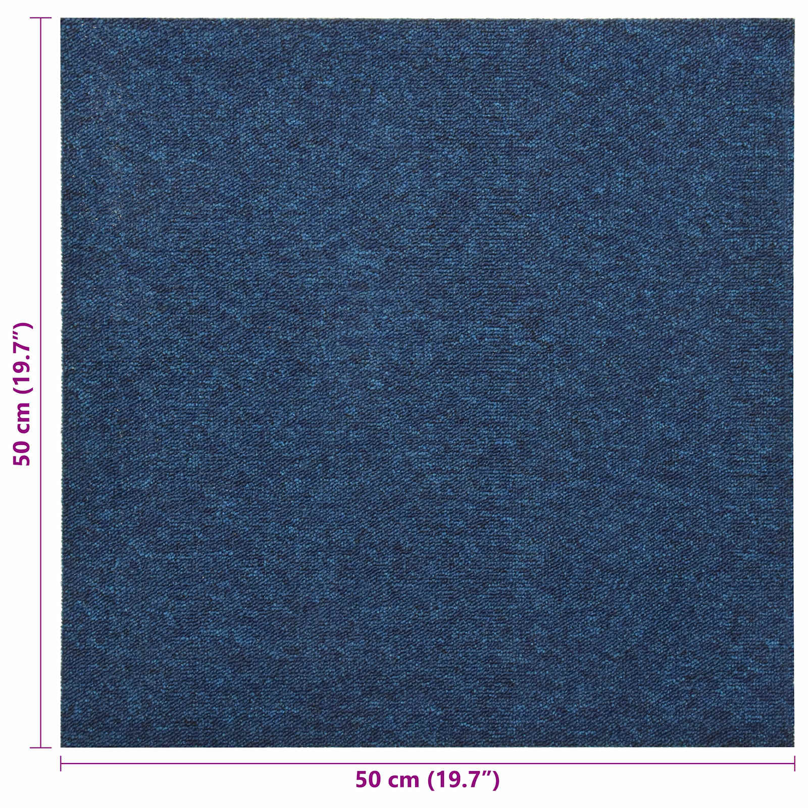 Tappeto 20 pcs Blu Scuro 50 x 50 cm 100% Polipropilene