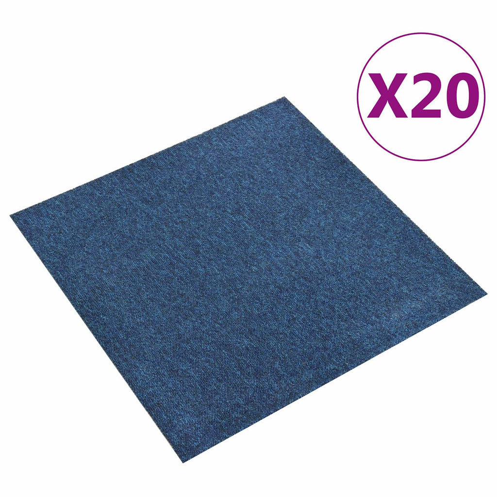Tappeto 20 pcs Blu Scuro 50 x 50 cm 100% Polipropilene