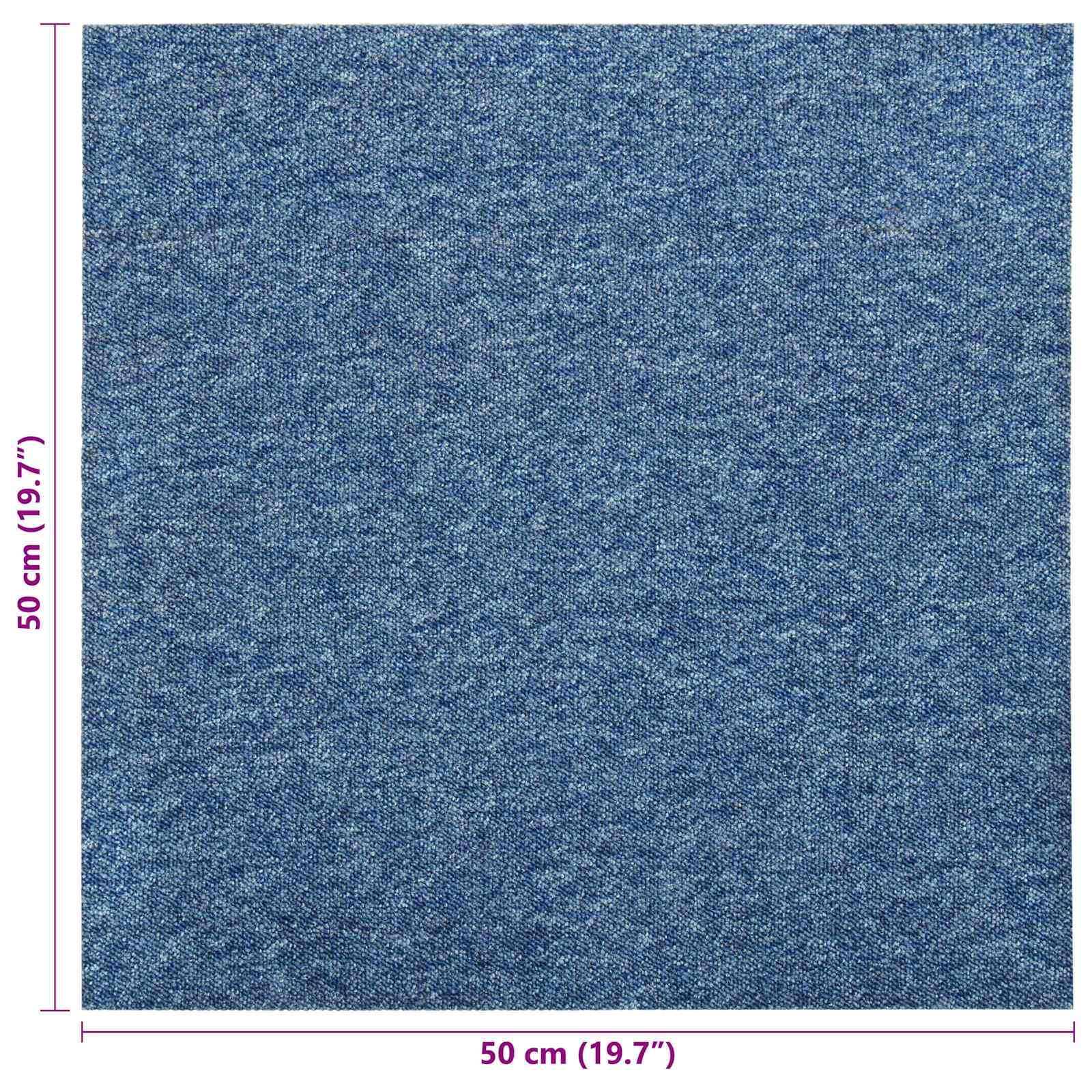 Tappeto 20 pcs Blu 50 x 50 cm 100% Polipropilene