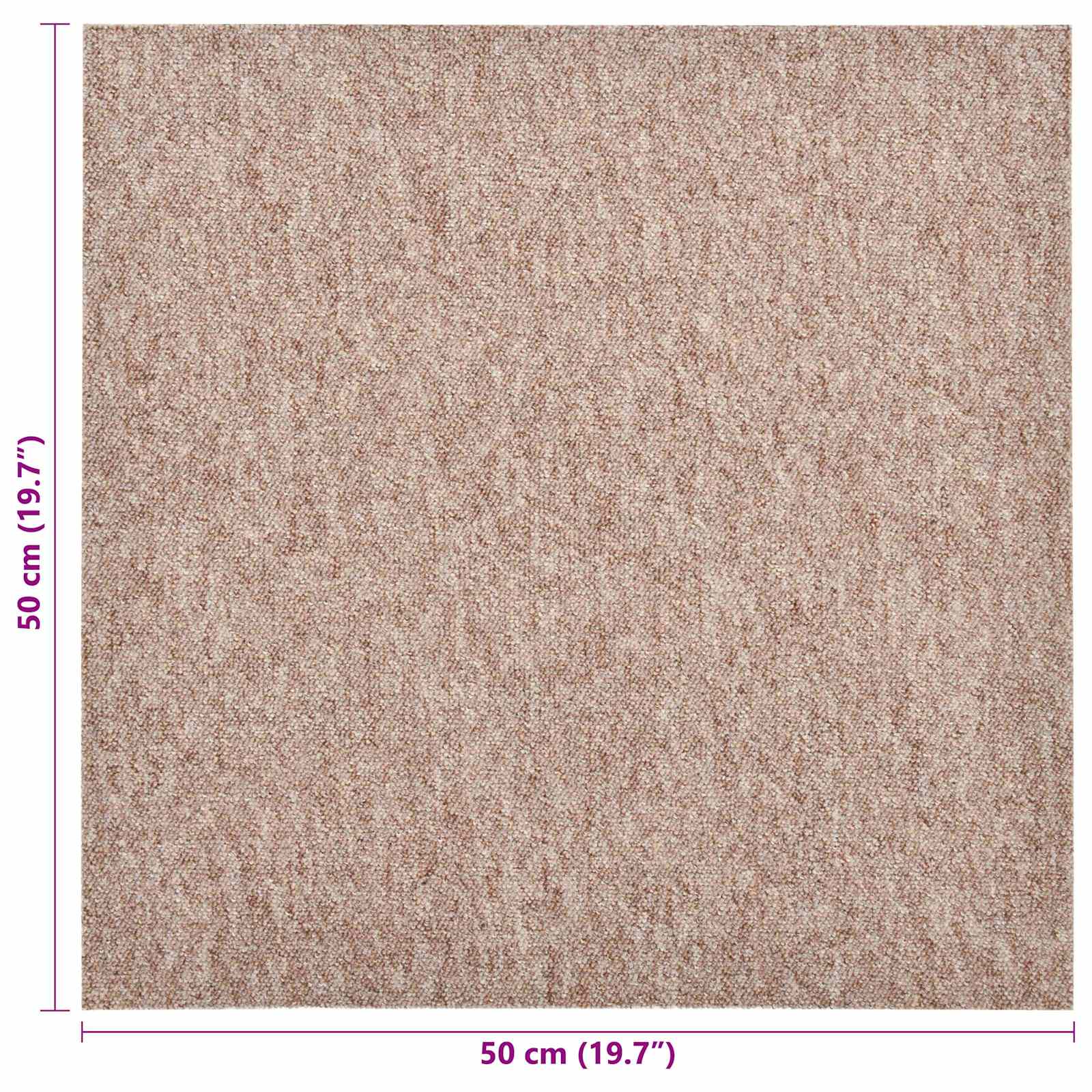Tappeto 20 pcs Beige 50 x 50 cm 100% Polipropilene