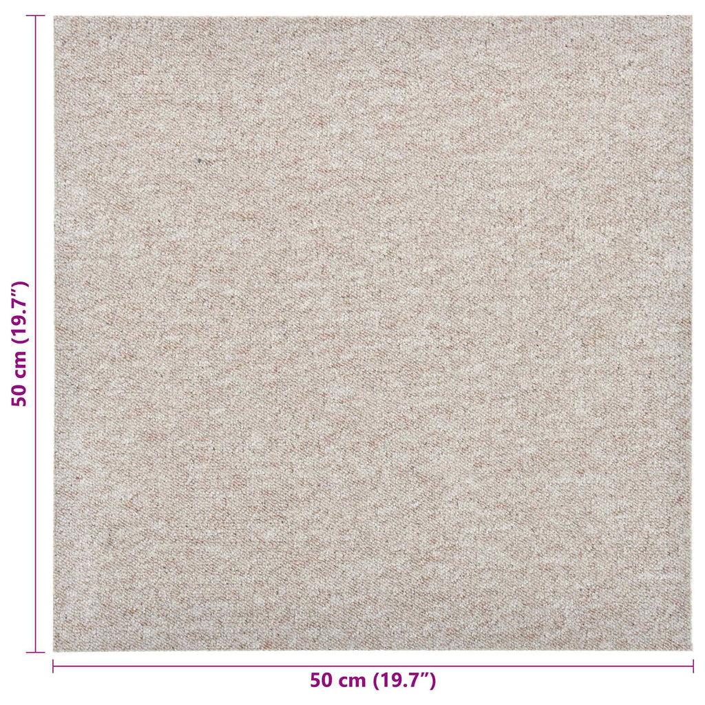Tappeto 20 pcs Beige chiaro 50 x 50 cm 100% Polipropilene