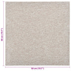 Tappeto 20 pcs Beige chiaro 50 x 50 cm 100% Polipropilene