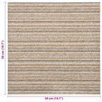 Tappeto 20 pcs Beige Striato 50 x 50 cm 100% Polipropilene