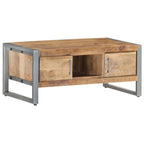 Tavolino da Salotto 95x50x40 cm in Legno di Mango Grezzo