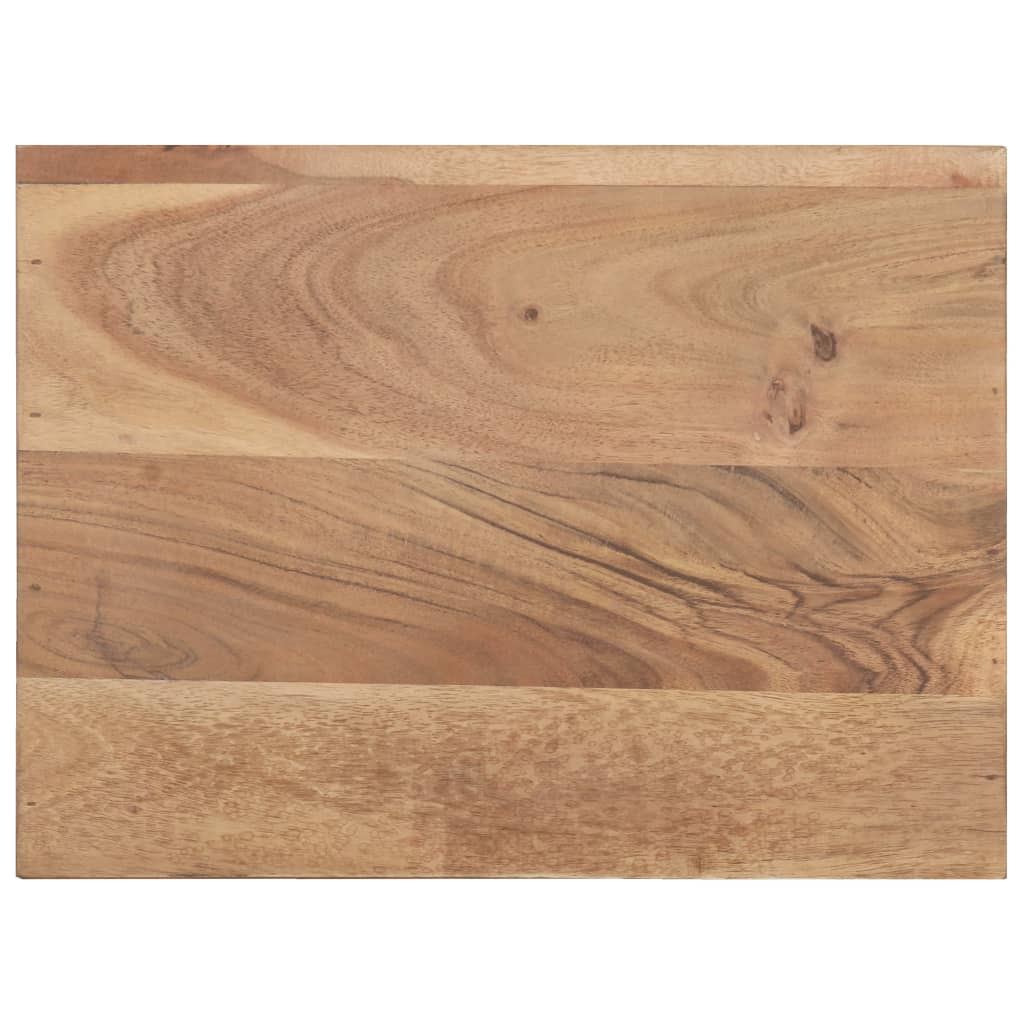 Comodino 40x30x50 cm in Legno Massello di Acacia con Bordi Vivi