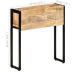 Fioriera 60x20x68 cm in Legno di Mango Grezzo