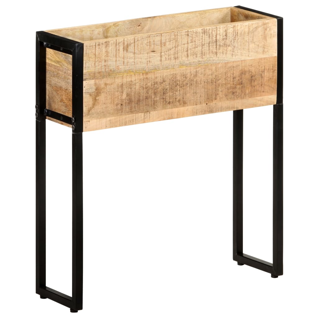 Fioriera 60x20x68 cm in Legno di Mango Grezzo