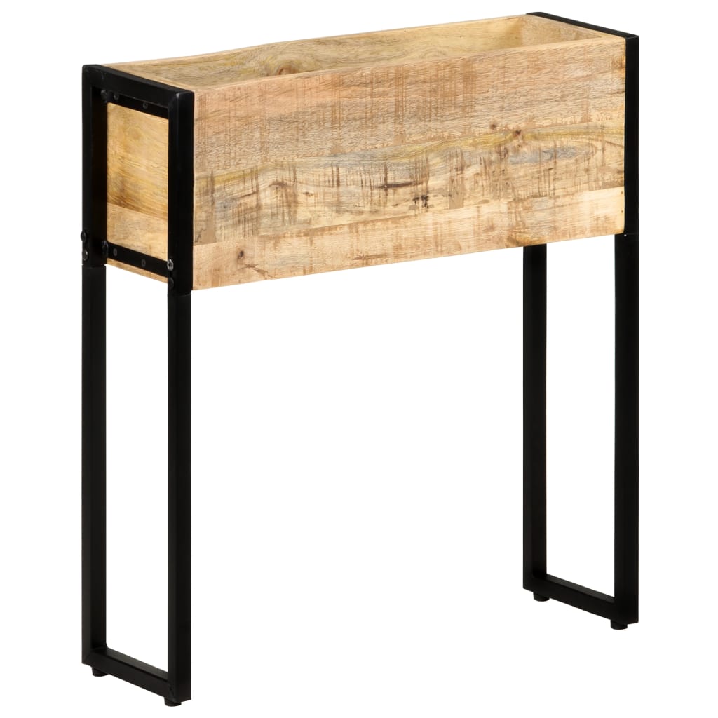 Fioriera 60x20x68 cm in Legno di Mango Grezzo
