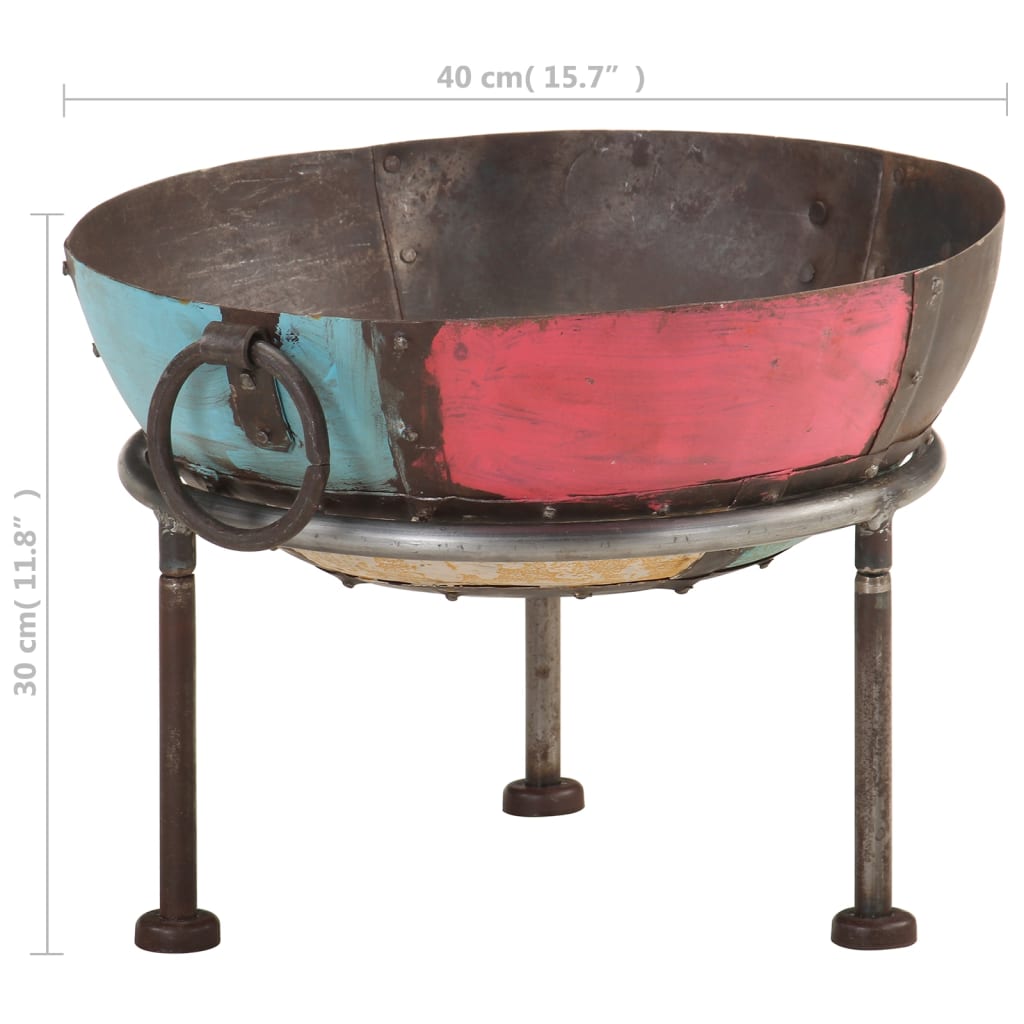 Braciere Rustico Colorato Ø 40 cm in Ferro