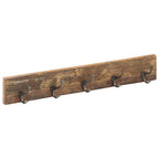 Appendiabiti Parete 5 Ganci 100x2,5x15cm Massello di Recupero