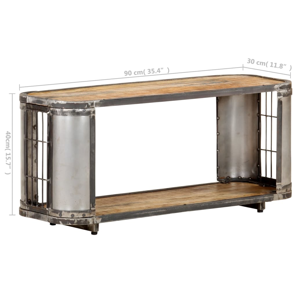 Mobile Porta TV 90x30x40 cm in Legno Massello di Mango