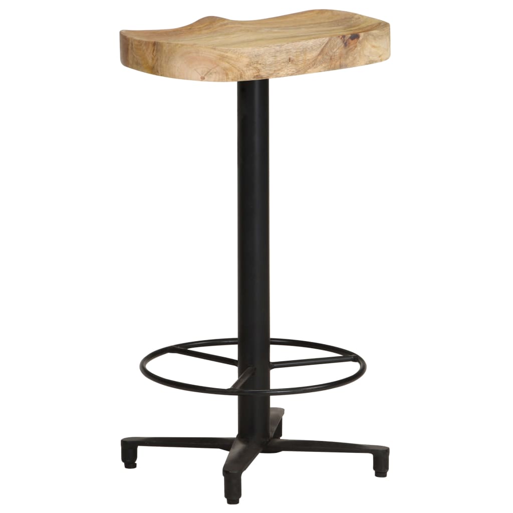 Sgabelli da Bar 2 pz 66 cm in Legno Massello di Mango