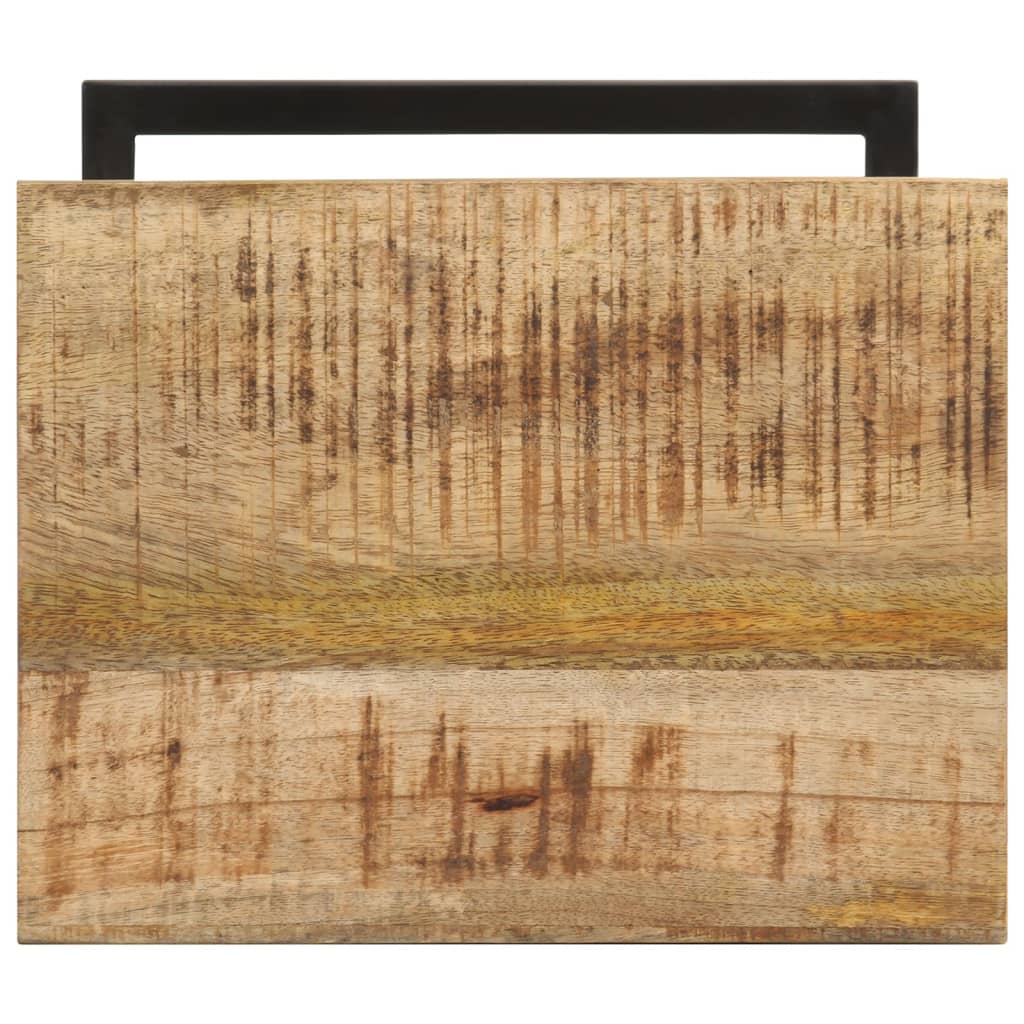 Tavolini Laterali 2 pz 31,5x24,5x64,5 cm Legno di Mango Grezzo