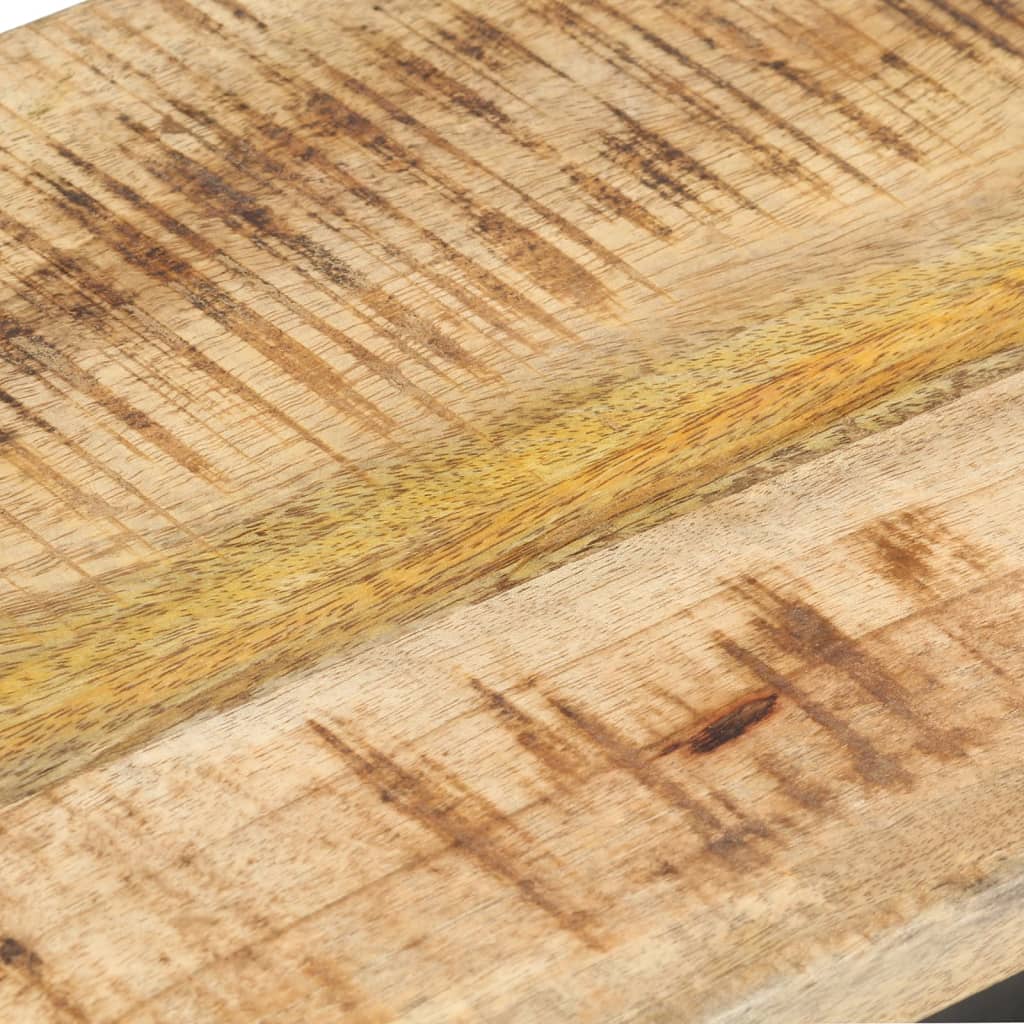Tavolini Laterali 2 pz 31,5x24,5x64,5 cm Legno di Mango Grezzo