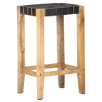 Sgabelli da Bar 2pz Neri 75cm in Vera Pelle