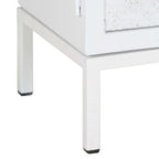 Mobile Porta TV Bianco 115x30x46cm in Legno Massello di Mango