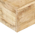 Tavolino da Salotto 80x80x28 cm in Legno Massello di Mango