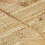 Tavolino da Salotto 80x80x28 cm in Legno Massello di Mango