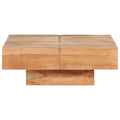 Tavolino da Salotto 80x80x28 cm in Legno Massello di Acacia