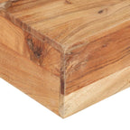 Tavolino da Salotto 80x80x28 cm in Legno Massello di Acacia