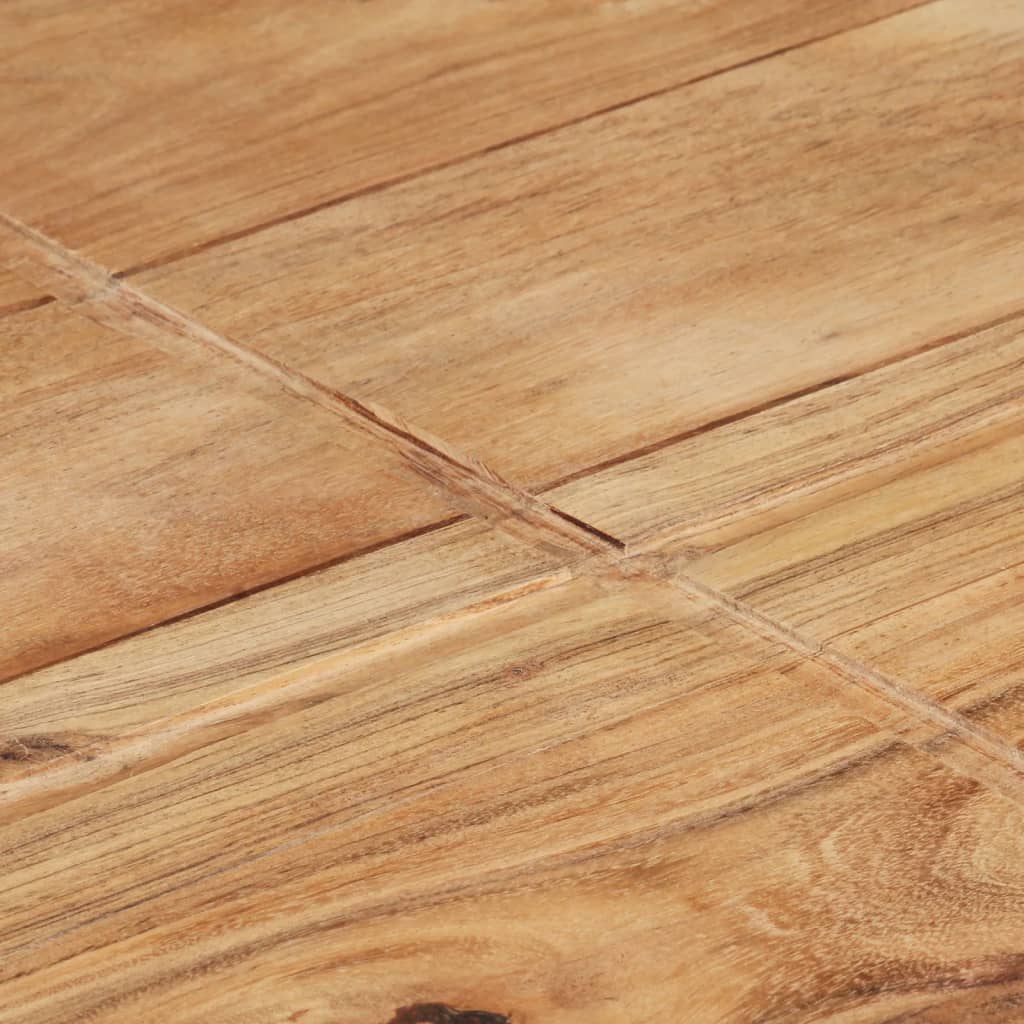 Tavolino da Salotto 80x80x28 cm in Legno Massello di Acacia
