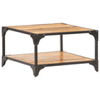 Tavolino da Salotto 60x60x35 cm in Legno Massello di Mango