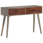 Tavolo Consolle Grigio 110x35x75 cm in Massello di Mango Grezzo
