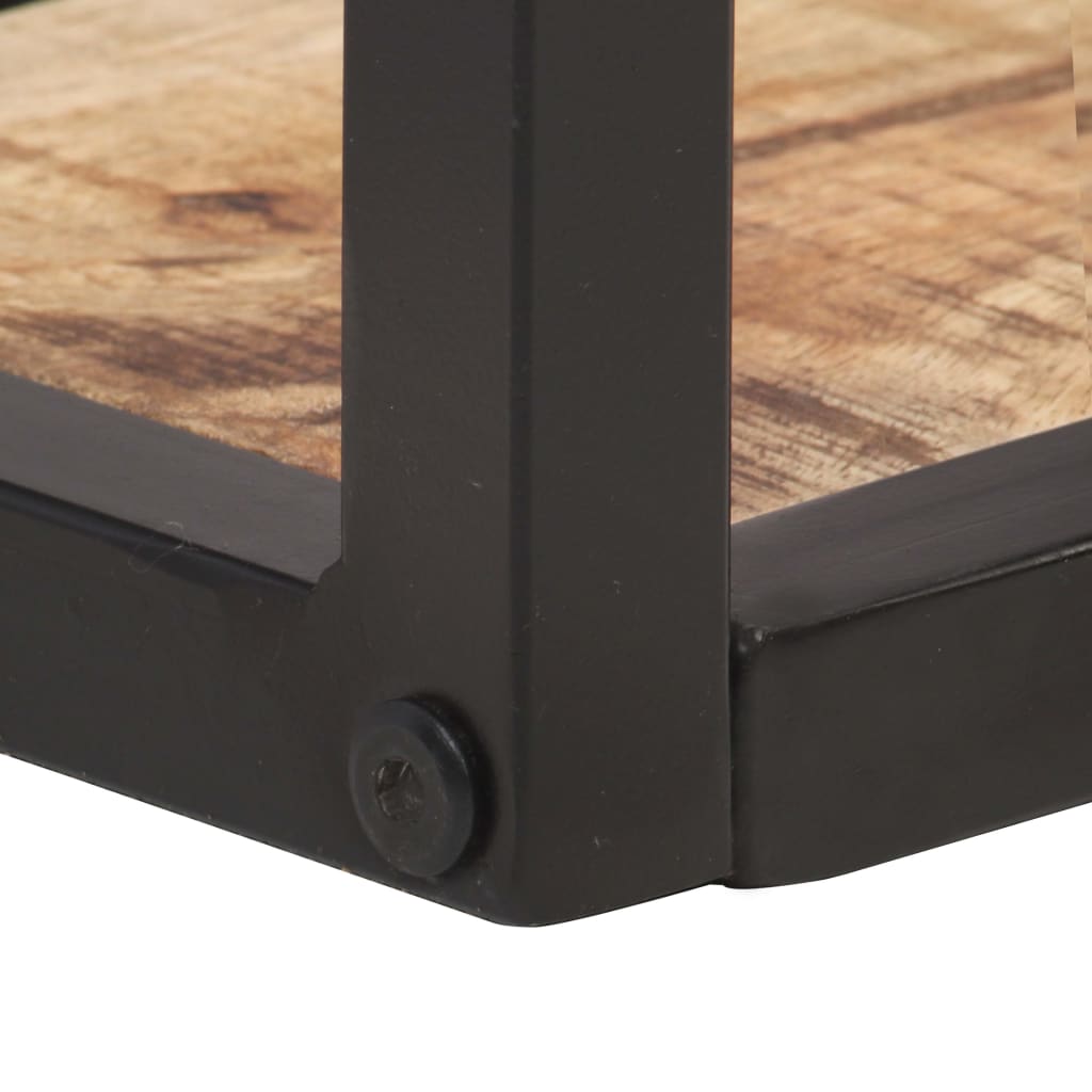 Mensole a Muro 2 pz 40 cm in Legno Massello di Mango Grezzo