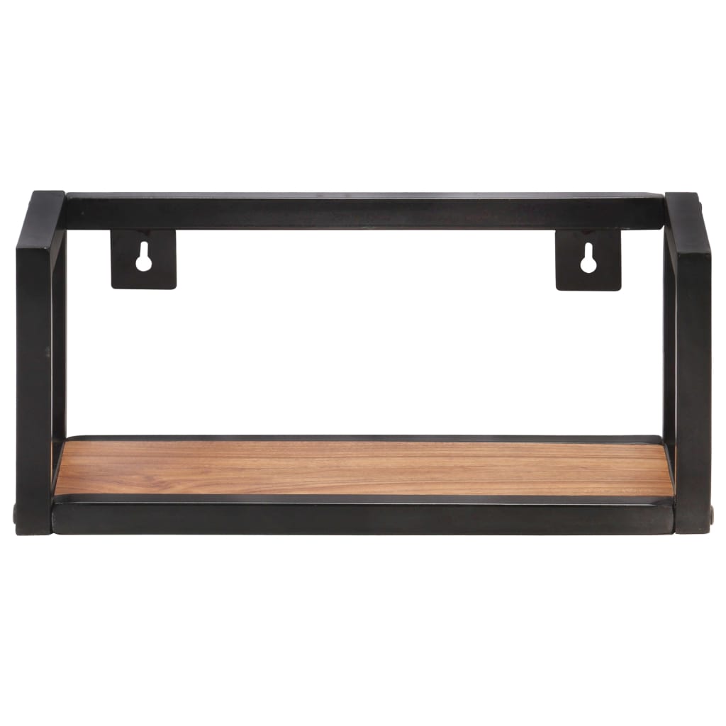 Mensole a Muro 2 pz 40 cm in Legno Massello di Acacia
