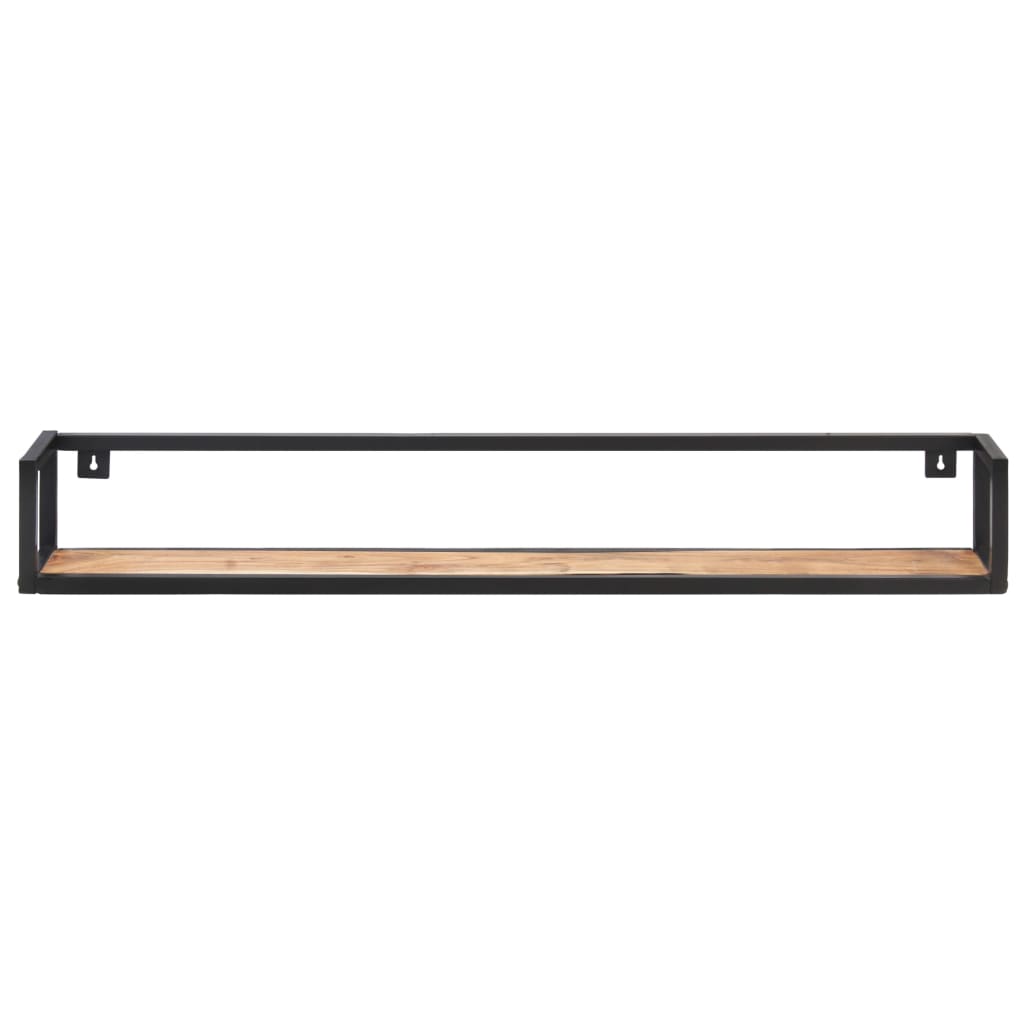 Mensole a Muro 2 pz 120 cm in Legno Massello di Acacia