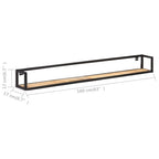 Mensole a Muro 2 pz 160 cm in Legno di Mango Grezzo