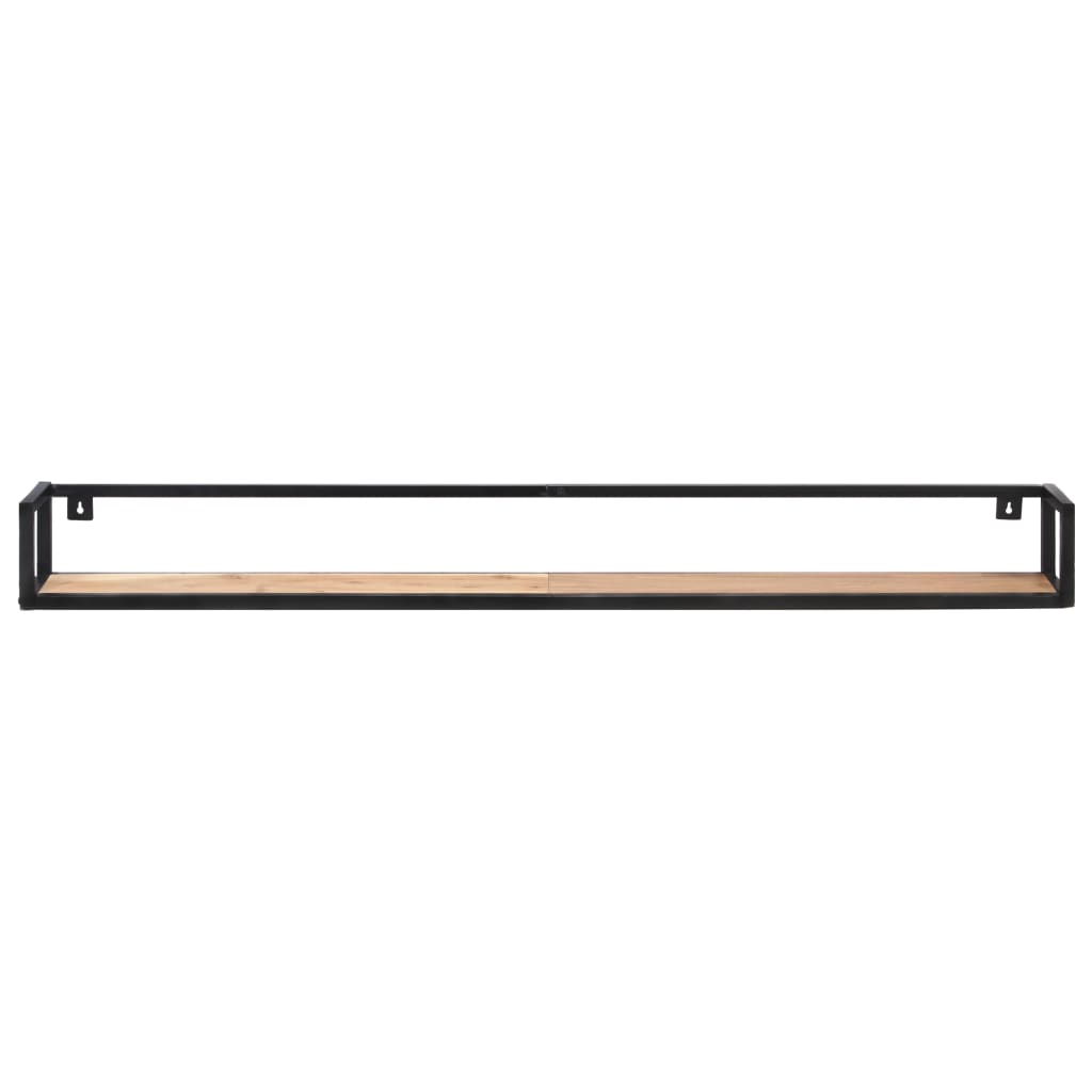 Mensole a Muro 2 pz 160 cm in Legno Massello di Acacia