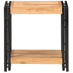 Tavolino Laterale 40x30x40 cm in Legno Massello di Acacia