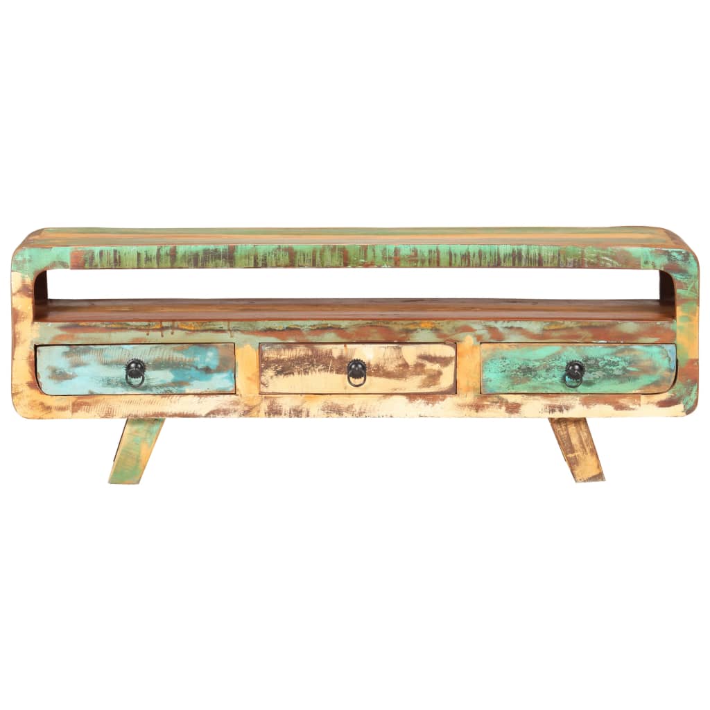 Mobile Porta TV 117x30x41 cm in Legno Massello di Recupero