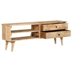 Mobile Porta TV 140x30x50 cm in Legno Massello di Mango