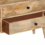 Mobile Porta TV 140x30x50 cm in Legno Massello di Mango