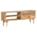 Mobile Porta TV 140x30x50 cm in Legno Massello di Mango