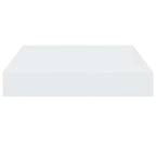 Scaffale a Parete Bianco Lucido 23x23,5x3,8 cm in MDF