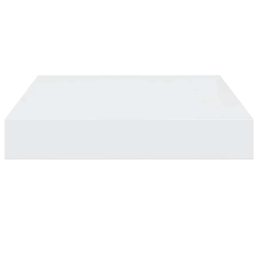 Scaffale a Parete Bianco Lucido 23x23,5x3,8 cm in MDF