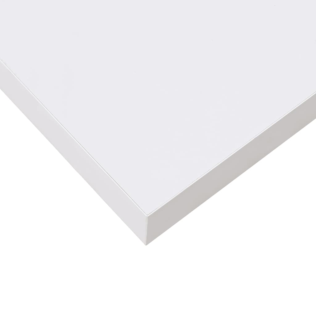 Scaffale a Parete Bianco Lucido 23x23,5x3,8 cm in MDF